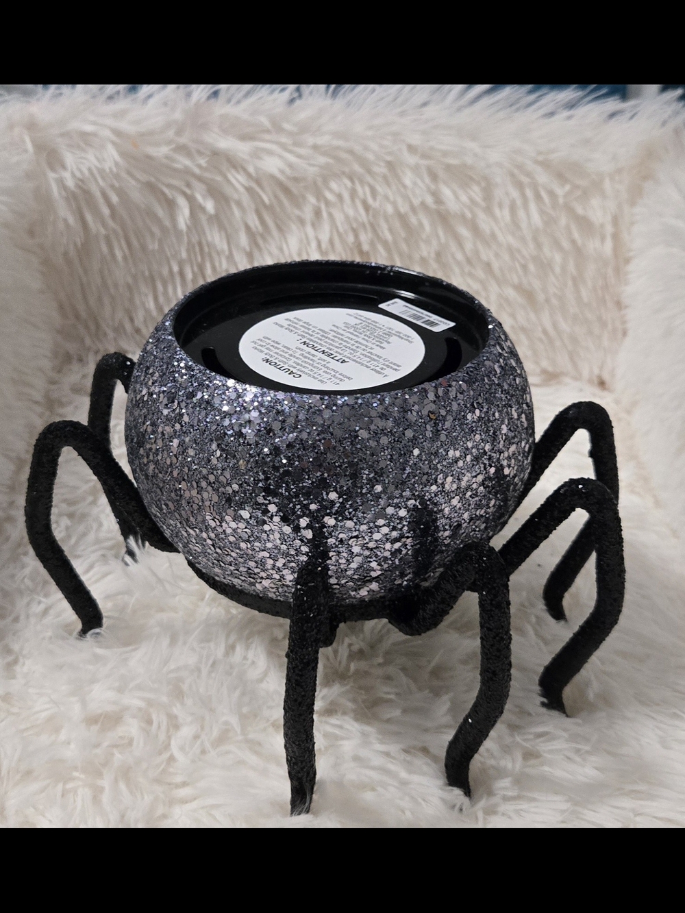 Bath & Body Works Halloween Glitter Spider 3-Wick Candle Holder Base